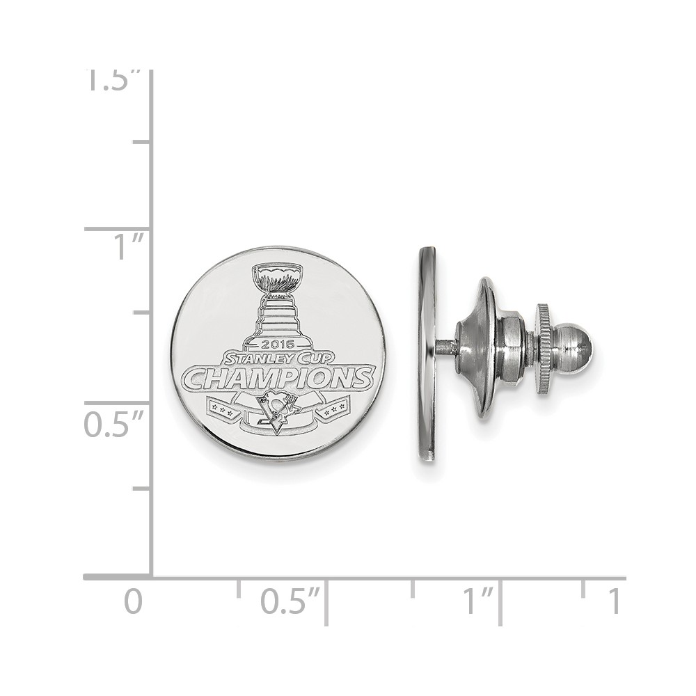 Solid 925 Sterling Silver Official National Hockey League 2016 Stanley Cup Tie Tac 15mm - image 2 of 3