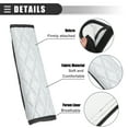 thumbnail image 4 of Unique Bargains 1 Pair Universal Car Seat Belt Cover Seat Belt Cushion Bling Shoulder Strap 9.06"x2.48" Polyester White, 4 of 6