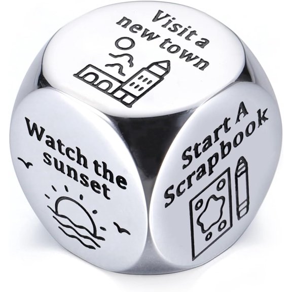 CEYAZYE Food Decision Dice Couples Gifts for Boyfriends Gifts for Girlfriends Food Decider Anniversary Steel Date Night Gifts Wedding Gifts