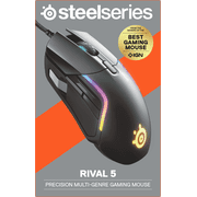 SteelSeries Rival 5 Gaming Mouse with 9 Programmable Buttons and 18k CPI TrueMove Air Optical Sensor