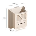 thumbnail image 3 of Foldable Hanging Trash Can 9.84x7.87x4.72in Gray or White Plastic Waste Bin with Bag Compartment for Kitchen Bathroom Bedroom Dormitory FAJHHA | White, 3 of 8