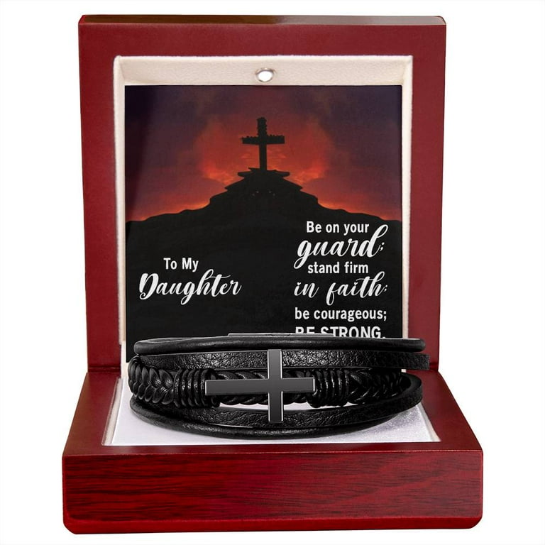 Stand Firm in Faith Joshua 1:9 Men's Stainless Steel & Vegan