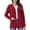 Wine Red, variant on QINCAO Womens Open Front Cardigans Casual Long Sleeve Classic Knit Sweater Outerwear with Pockets M-3XL