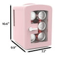 thumbnail image 4 of Restored Frigidaire 18 in. 6-Can 4-Liter Mini Beverage Cooler in Pink EFMIS186-B-PINK, Includes 110V home power cord & 12V DC car adapter (Refurbished), 4 of 7