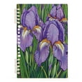 thumbnail image 2 of WOBOGO Purple Iris Notebook College Horizontal Grid Paper Ink Spill Resistant Water Resistant Cover 8.3x5.7x0.4in, 2 of 8