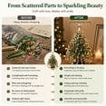 thumbnail image 7 of DIY Beaded Christmas Tree Kit with Angel Topper, Handmade Holiday Decor Craft Set for Adults Kids Mantel Shelf Display, 7 of 7