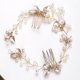 thumbnail image 4 of Diadema con peine de hoja de perla, accesorios para el cabello para mujer, tiara, diadema, accesorios de boda, diadema en la cabeza, 4 of 5