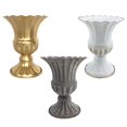 thumbnail image 4 of Elegante jarrón retro de metal, maceta de hierro, floreros secos, centro de mesa, estilo vintage, decoración para el hogar, bodas, sala de estar, 4 of 5
