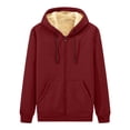 thumbnail image 4 of WELOIJEVBE Winter Coat for Men Winter and Thick Lamb Coat Casual Sports Suit Men's Fashion Clothes Trousers Plus Size Men's Suit Hoodies for Men, 4 of 4