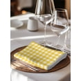 thumbnail image 6 of Yellow Cloth Napkins Set of 8 Reusable Dinner Napkins, Country French Rustic Buffalo Plaid Modern Art Cocktail Napkin Washable Table Napkins for Wedding/Holiday Party/Baby Shower 20"x20", 6 of 7