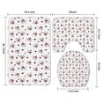 thumbnail image 3 of White Cow Black Spot Bow Pattern Bathroom Rugs Sets 3 Piece,Toilet Cover Set,Absorbent Non Slip Bathroom Mats Sets with U-Shaped Contour Rug Toilet Rug Set, 3 of 5