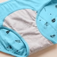 thumbnail image 6 of Tisuna Underwear For Big Girls Cartoon Print High Waist Briefs Comfortable Breathable Teen Girls Youth School Holiday Playwear Underwear Panties Blue Size L, 6 of 8