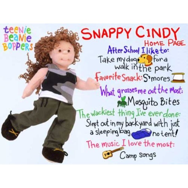 TY Teenie Beanie Bopper SNAPPY CINDY