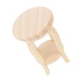 thumbnail image 4 of 1:12 Maison de Poupée Miniature Bonsaï Tabouret en Bois Inachevé Parfait Détaillée Chaise de Poupée Tabouret, 4 of 8