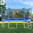 thumbnail image 2 of Zupapa 15 14 12 10 8FT Kids Trampoline 425LBS Weight Capacity with Enclosure net Safety Pad Jumping Mat Spring Include All Accessories Great Outdoor Backyard Trampoline, 2 of 3