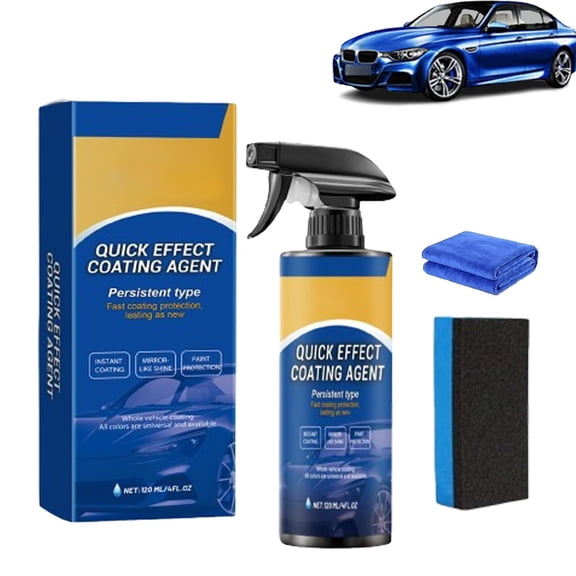 Quick Effect Coating Agent, Advanced Ceramic Car Spray Creates Protective Coating, Enhances Paint Shine and Luster, Ideal for Quick Wash, Detailing