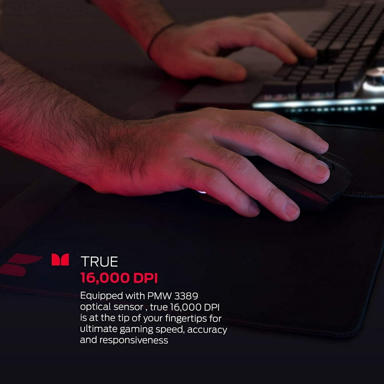 Monster Alpha 9.0 RGB Wired Gaming Mouse, 16000 DPI, Programmable