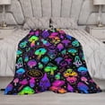 thumbnail image 6 of Colorful Mushrooms Blanket Enlarged Colorful Mushroom Plush Throw Blanket,50\u201dx40\u201d Decor All Season, Rainbow Colorful Kawaii Fungus Flannel Blanket for Sofa Couch Bedroom Decor Throw, 6 of 6