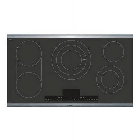 Bosch - Benchmark Series 36" Built-In Electric Cooktop with 5 elements and Stainless Steel Frame - Black/stainless steel