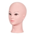 thumbnail image 3 of New Female Bald Mannequin Head Manikin Stand Cosmetology Practice Training Color 01, 3 of 10