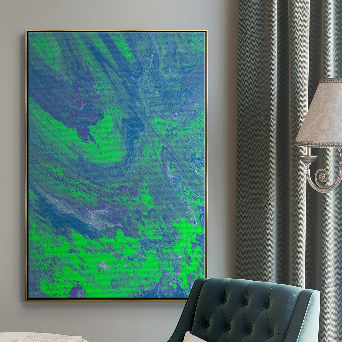 M93 Framed Premium Gallery Wrapped Canvas - Ready to Hang - 27 x 41 - Gold Floating Frame