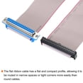 thumbnail image 4 of 2Pcs 40Pin Flat Ribbon Cable Grey DB37 Female to FC-40P 2.54mm Pitch 30cm Length DB Serial Port Cable with 4 Screws, 4 of 5