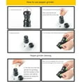 thumbnail image 6 of 2 Pcs Wood Salt and Pepper Grinder Set Pepper Salt Mill Shaker, Solid Wood with Adjustable Coarseness, Black & White, 6 of 6