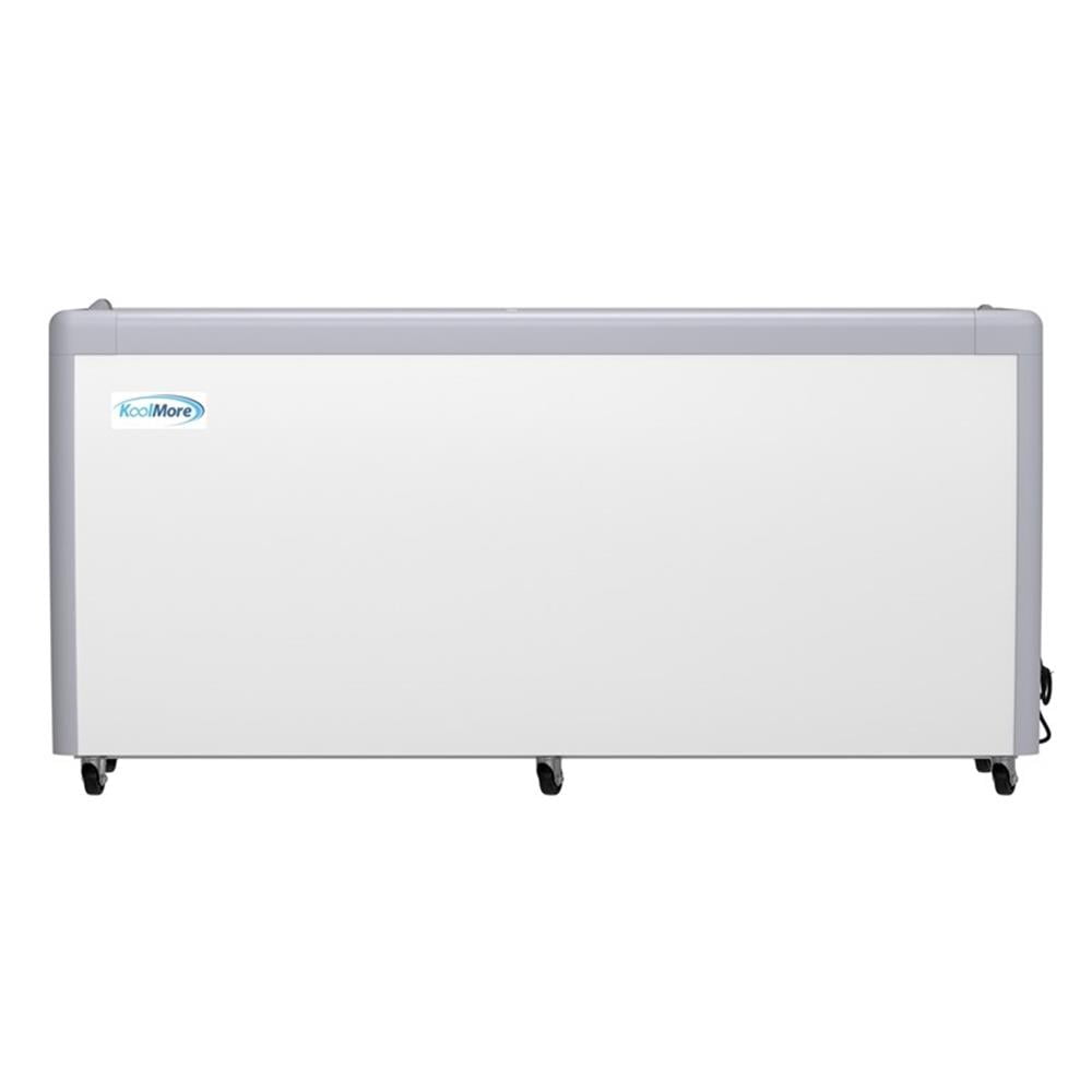 Pemberly Row 70" Gelato Dipping Cabinet Display Freezer with Sliding Glass Door