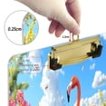 thumbnail image 6 of FORMRS Acrylic Clipboard with Low Profile Clip Standard A4 Letter Size, 12.5" x 9", Realistic Pink Flamingo Flower, 6 of 8