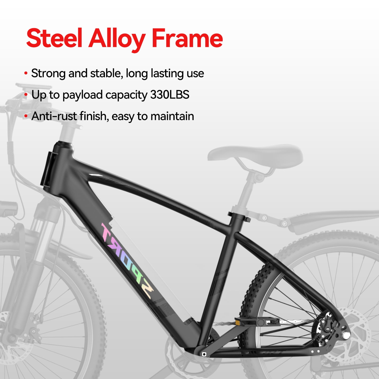 750W Electric Bike 26" Electric Bicycle for Adults Max 25mph Cruise Control System Ebike, 48V Mountain Bike, 21 Speed for Man Woman UL2849 Certified