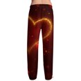 thumbnail image 6 of Fgvctg Valentine's Day Pajama Pants for Men Comfy Sleepwear Wide Leg Pajamas Heart Graphic High Waisted Pj Pants Lightweight Spring Drawstring Lounge Pants with Pockets Wine S, 6 of 6