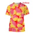 thumbnail image 1 of Nouveau T-shirt Mode Été Impression 3D Bonbons Intéressant Col Rond Manches Courtes, 1 of 5