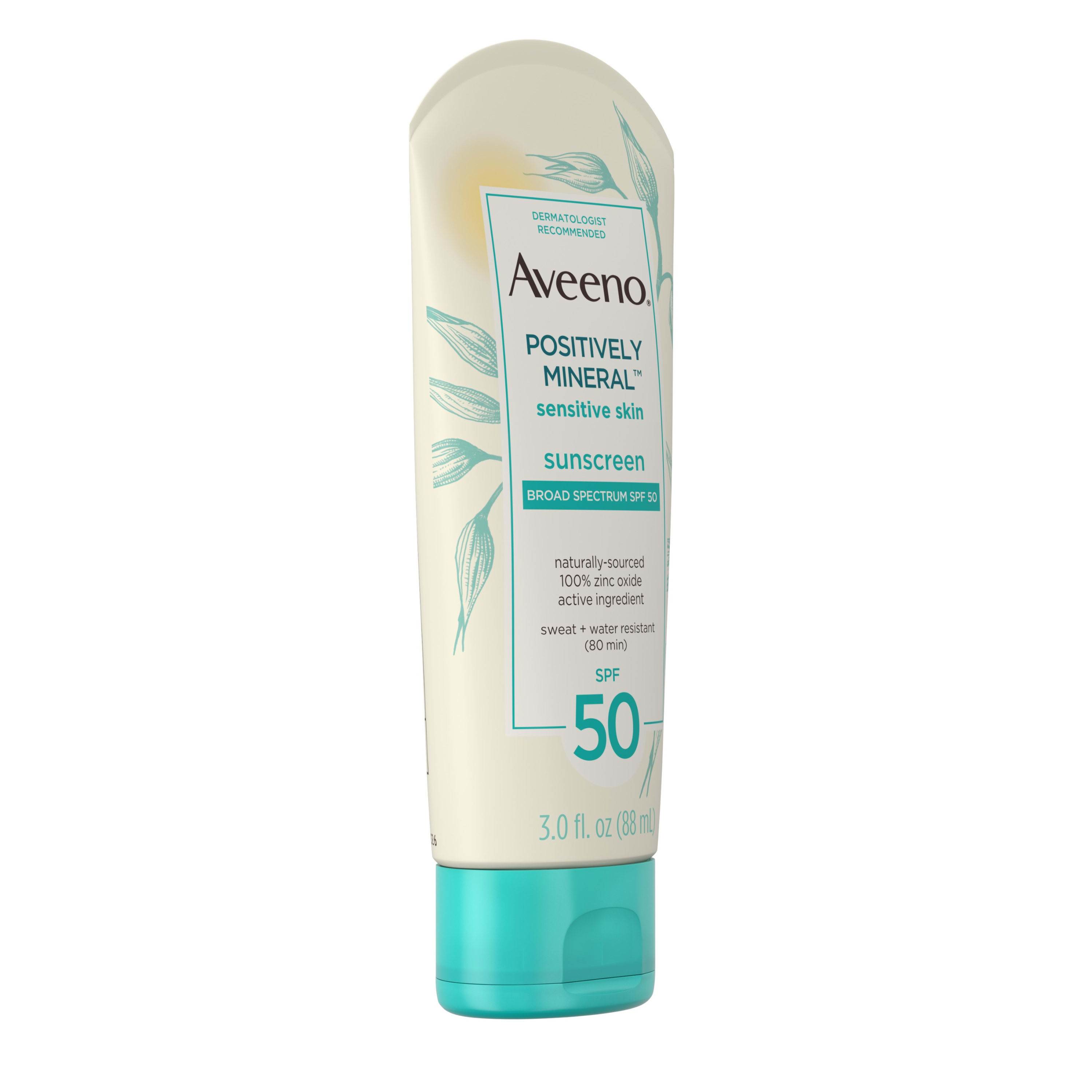 Aveeno Positively Mineral Sensitive Sunscreen Lotion SPF 50, 3 fl. oz - image 11 of 16