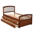 thumbnail image 2 of Twin Size Wood Platform Bed Frame with 6 Storage Drawers, Headboard and 10 Slats, 2 of 8