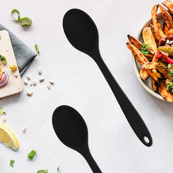 AURARMLET 3-Piece Silicone Slotted Spoon Set Non-Stick Kitchen Utensils for Cooking and Food Preparation