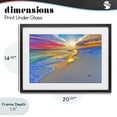thumbnail image 4 of Stupell Industries Tropical Prismatic Rainbow Sunset Beach Black Framed Print Under Glass, 20 x 14, by Eszra Tanner, 4 of 8