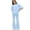 Sky Blue, variant on GiLiling Girls 2 Piece Outfits Cute Bow Print T-Shirt and Flare Pants Spring Summer Teen Girls Fashion Clothing Set (Yellow, 11-12 Years)
