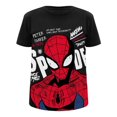 thumbnail image 1 of Playera Spiderman para Niño, con Estampados de Siperman con frases de fondo negro Talla 12, 1 of 4