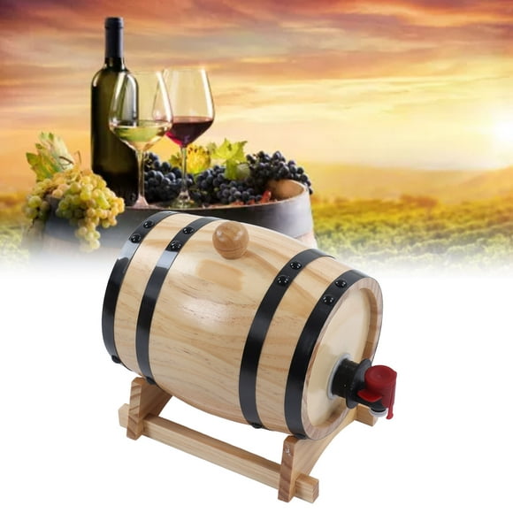 Wine Pine Barrels, Self Brewed Wine Making Barrels Wooden Liquors Barrel Dispenser For Home Coffee Shop Restaurant Hotel Use