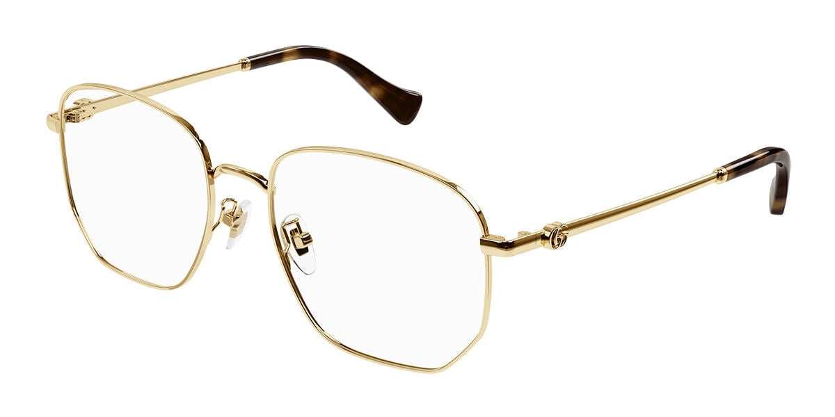 GUCCI GG0396O 001 Aviator Gold Multicolor Gold Demo Lens