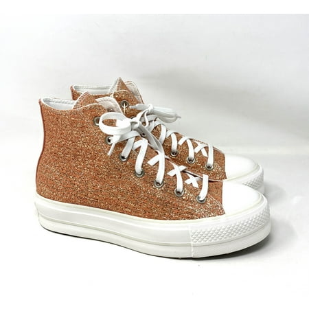

Converse CTAS Lift Platform High Top Gold Women Canvas Sneakers Size 570984C