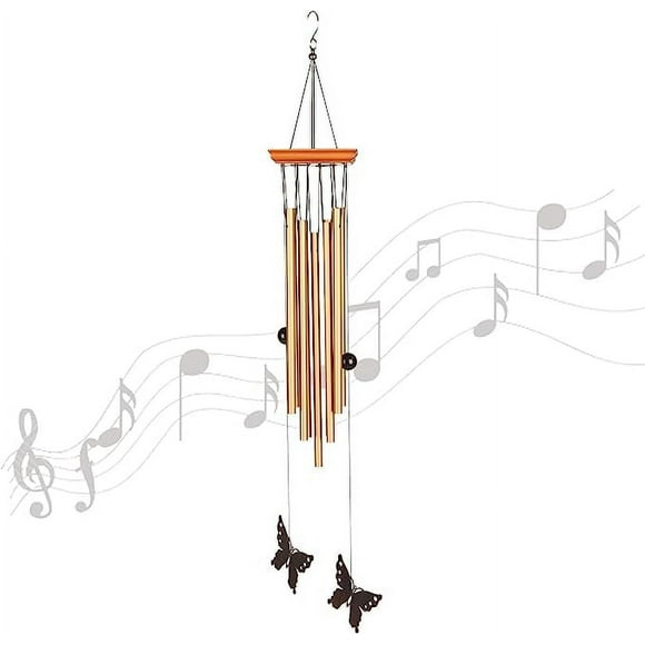 Wind Chimes for Outside Butterflies Aluminum Tube Windchime with S Hook Memorial Gifts Wind Chimes Clearance 28 inches Wood Wind Chime Decor for Garden Porch Yard Patio Indoor Outdoor Home Decorations