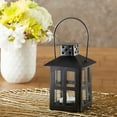 thumbnail image 4 of Kate Aspen Mini Decorative Lanterns - Set of 12 - Vintage Metal Lantern Candle Holders for Wedding Centerpiece, Home Decor and Party Favor (Black), 4 of 6