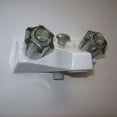 thumbnail image 3 of LaSalle Bristol Faucet 20351W21 Used For Bathtub; Single Piece 4 Inch With Deck Mount Tub/Shower Diverter; 2 Smoked Acrylic Knob Handle; White; Plastic, 3 of 4