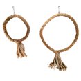 thumbnail image 3 of Flmtop Triangle Circle Shape Rope Parrot Climbing Swing Pet Bird Toy Cage Hanging Decor Wood Color, 3 of 8