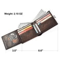 thumbnail image 4 of Men Minimalist RFID Blocking Double ID Skull Bifold Leather Wallet, 4 of 7