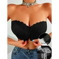 thumbnail image 2 of Ahuyic Womens Bra,Summer Plus Size Bra,Fashion Womens Lace Solid Color Bra And Lingerie Underwear With Steel Rims,Black,L, 2 of 5