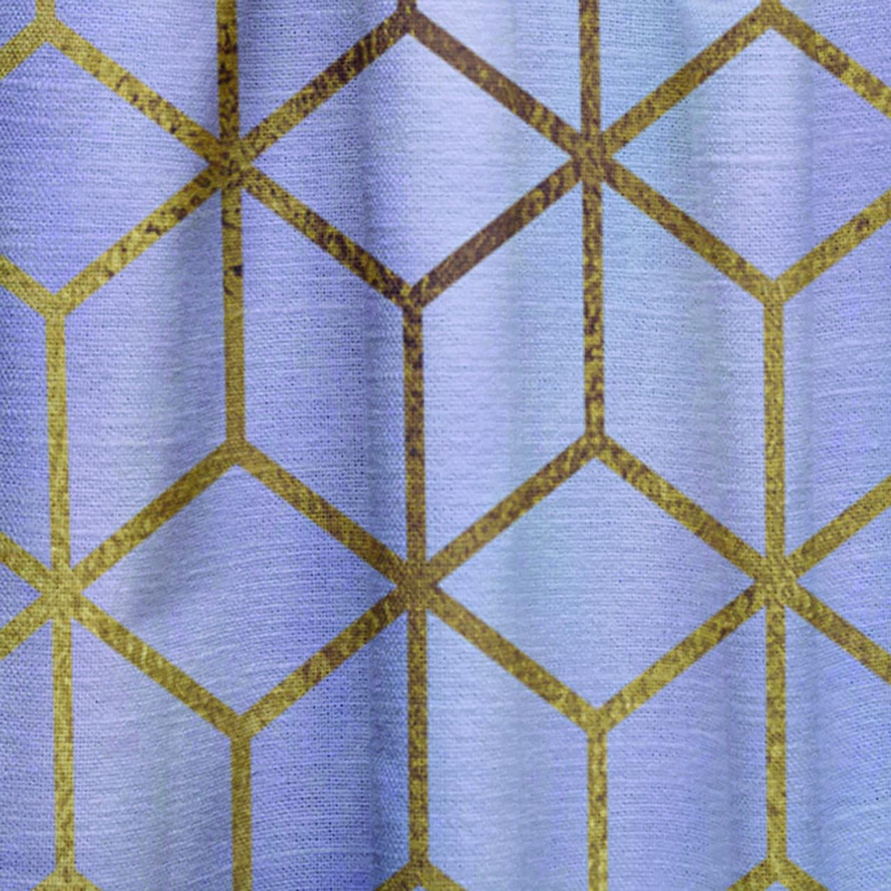 Designart 'Honeycomb Capital Gold V' Modern & Contemporary Curtain Panel