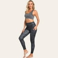 thumbnail image 3 of YN Yoga Pants Fitness Gym Leggings Black Camouflage Large, 3 of 5