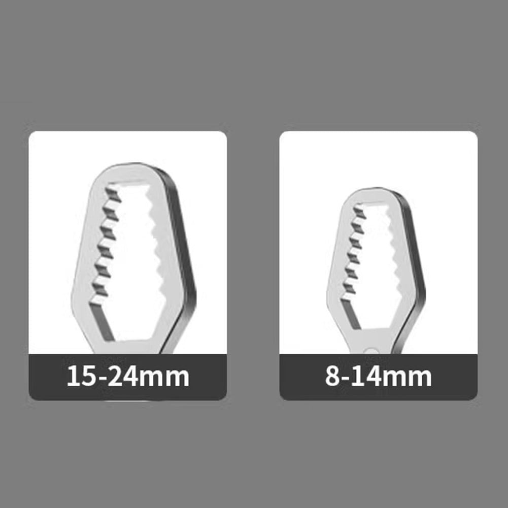 Adjustable Wrench Set: 2-Piece Self-Tightening Hand Tools for 8-22mm